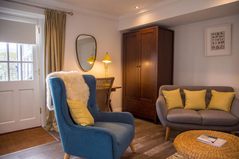 Family cottage bedroom with view