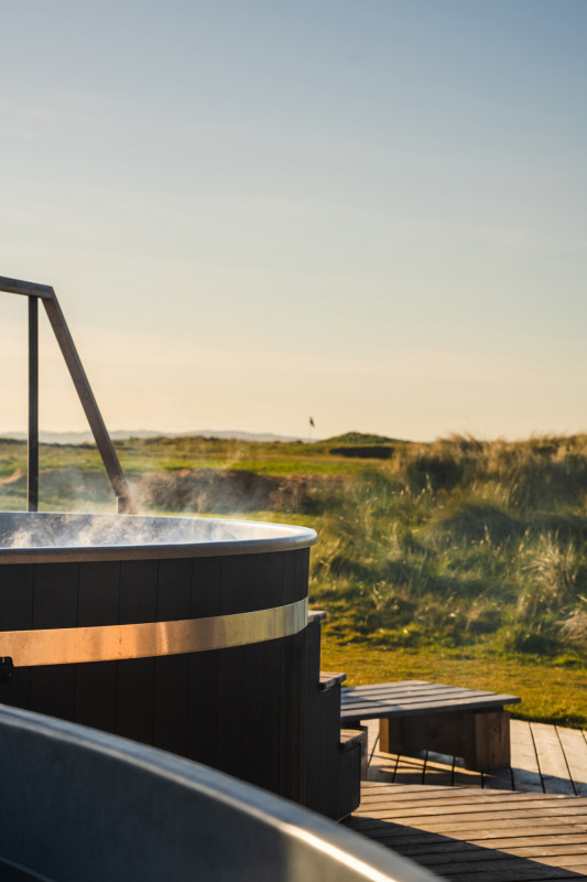 Hot tub in The Wild Garden at Another Place, The Machrie