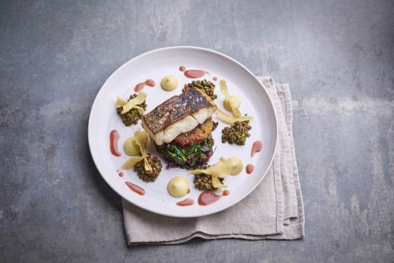 Stone Bass at Rampsbeck Restaurant Another Place, The Lake