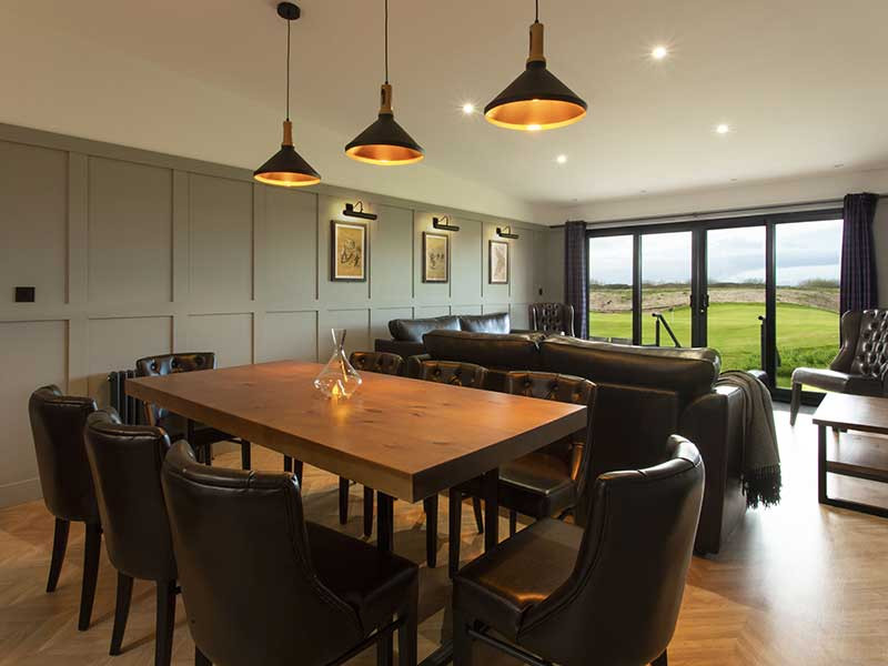 Living area of the two-bedroom lodges