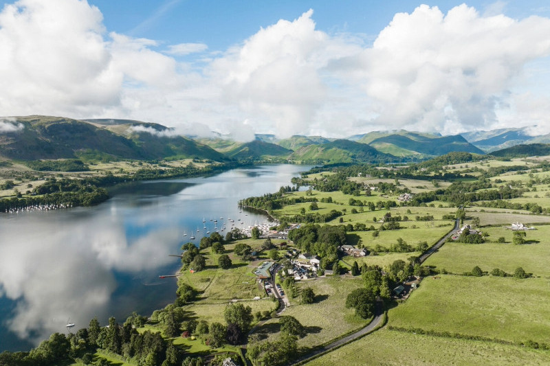 Aerial shot of Another Place, The Lake