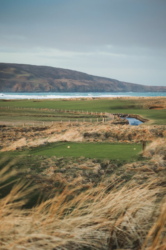 View looking towards the sea over the golf course