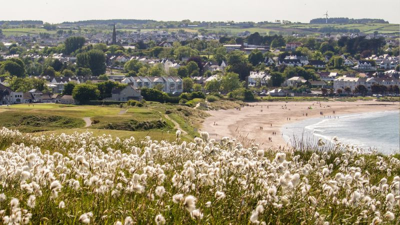 Marine Hotel Ballaycastle view of the golf course