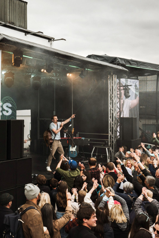 Rockndaal 2024, band on stage performing for a crowd