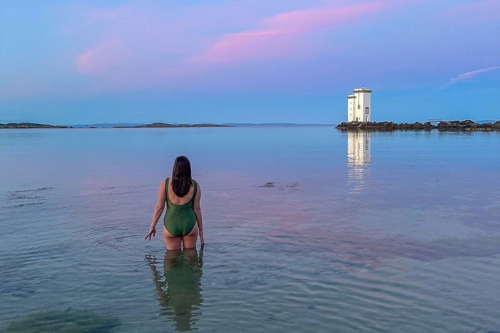 In the water at Another Place, The Lake