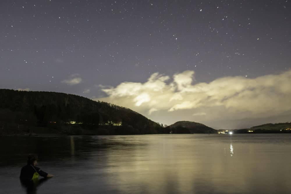 ullswater swimmer stargazing