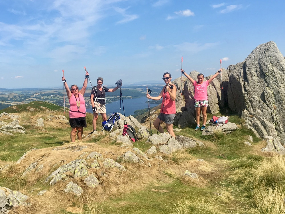 image of people celebrating a hike
