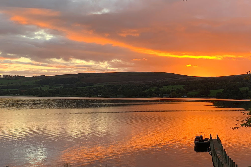 cold water swimming ullswater sunset