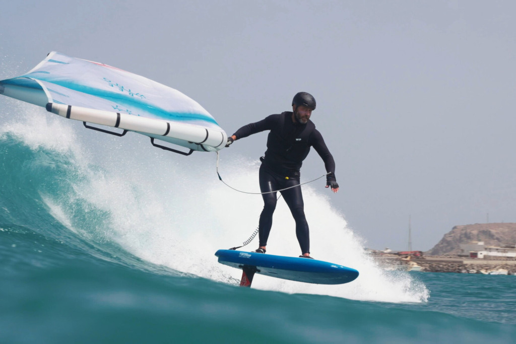 Adrian Bacon wing foiling