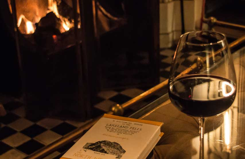 new year breaks lake district hotel fireplace