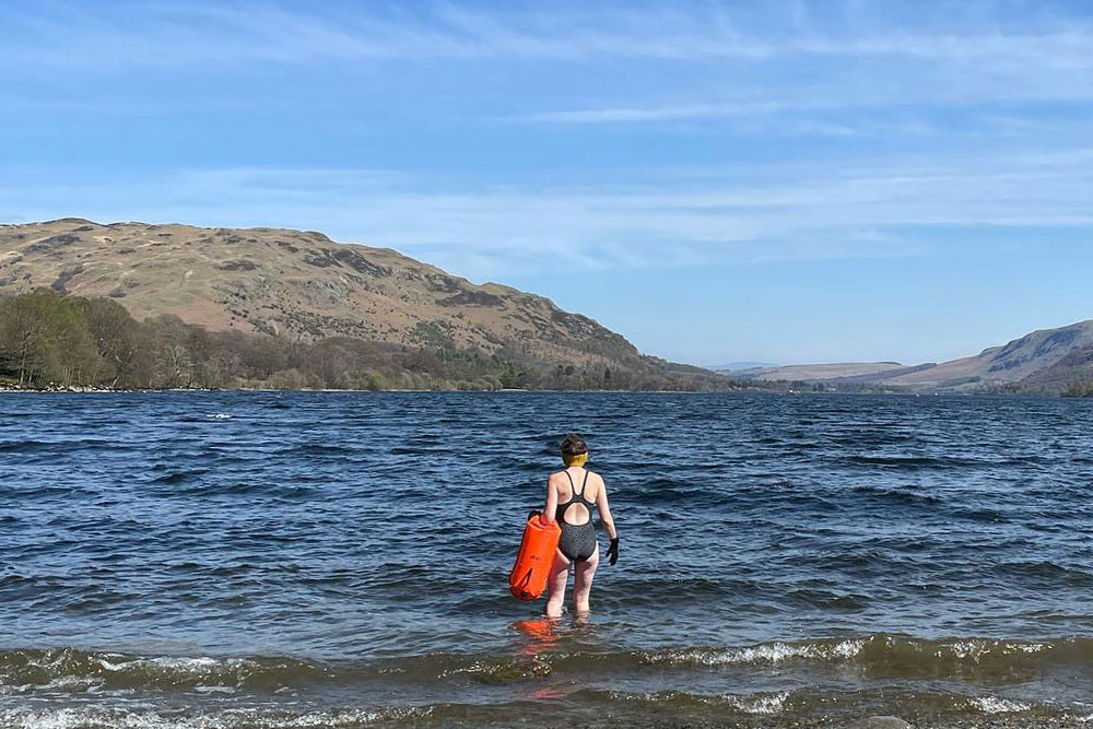 Image of Liz swimming