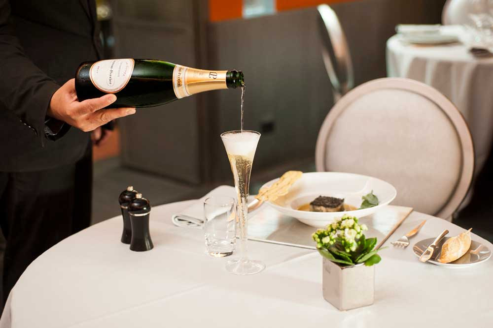 Laurent-Perrier pouring