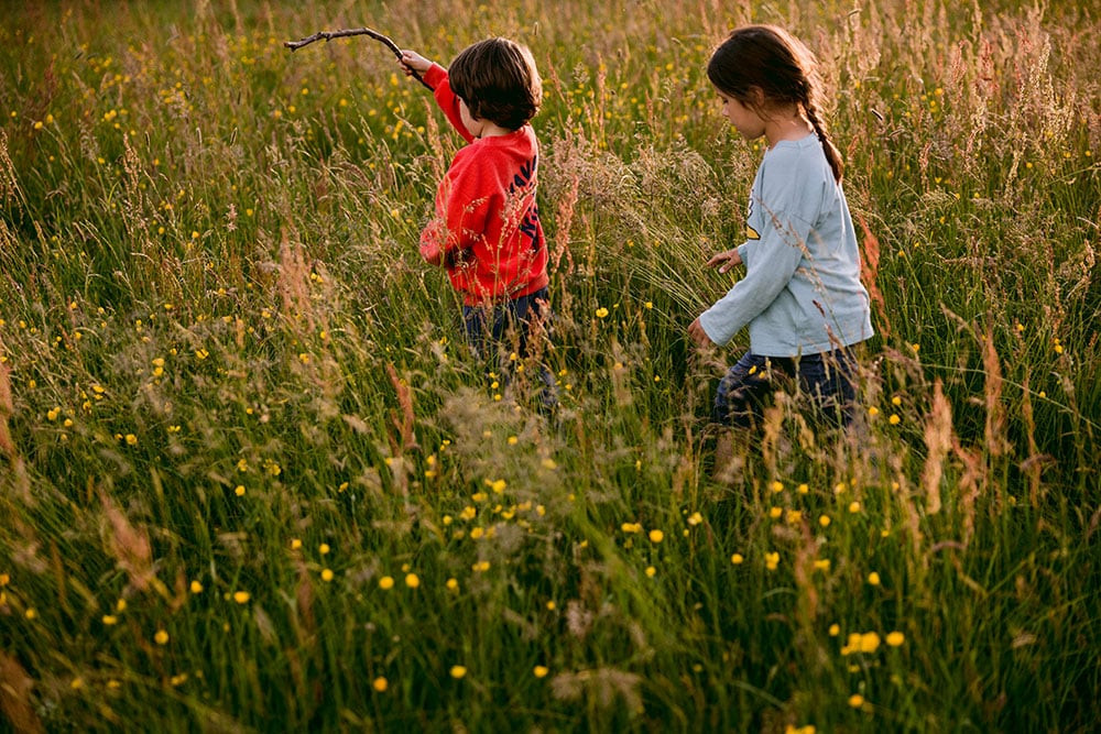 exploring the hotel grounds