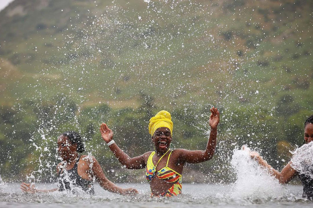 Winnie potty cold water swimming wellbeing
