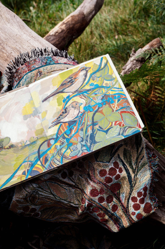 Emma's sketchbook drawing on location