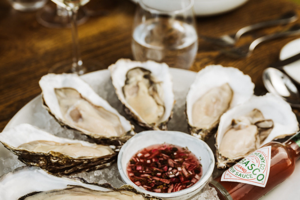 Oyster luge at Another Place The Machrie