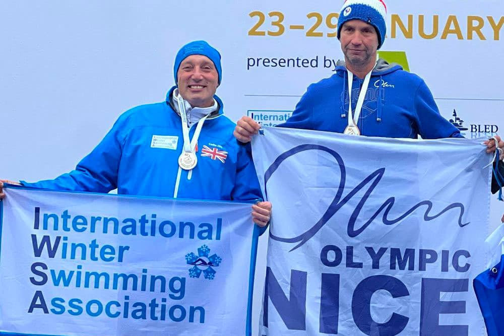 Colin hill international winter swimming association silver medalist