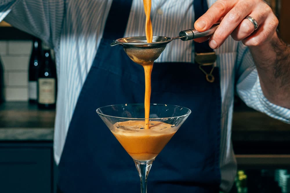 living space espresso martini cocktail glass